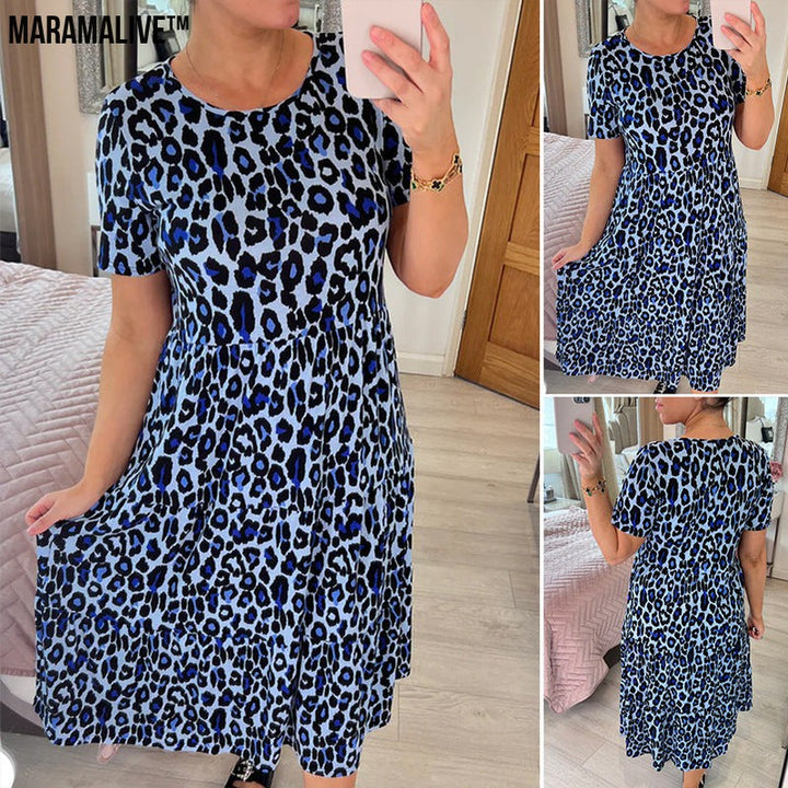 Wild & Free! Leopard Print Loose Dress for Summer Fun