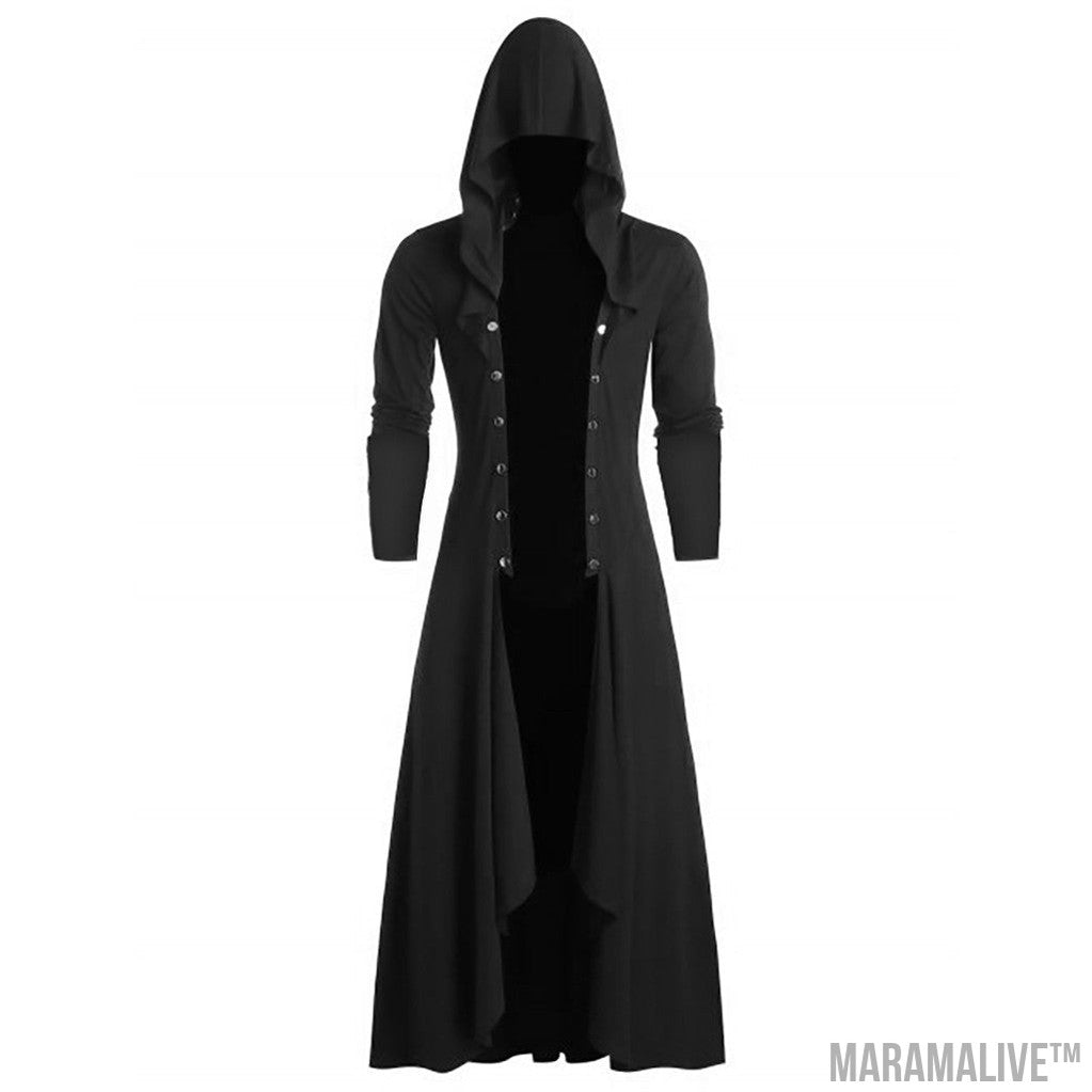 Windbreaker Men's Retro Long Coat Men's Steampunk Gothic Style