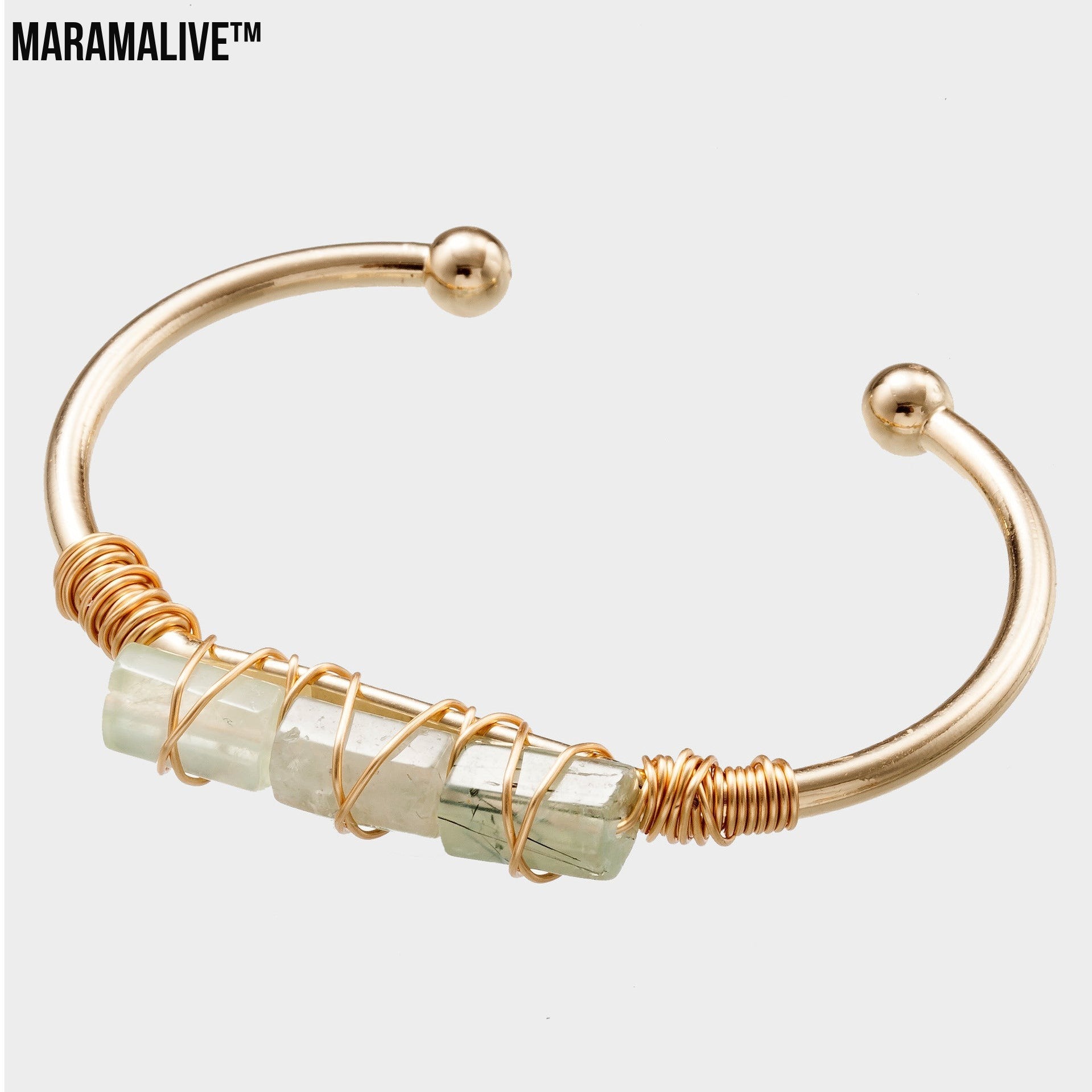 Winding Crystal Gold-plated Crystal Bracelet