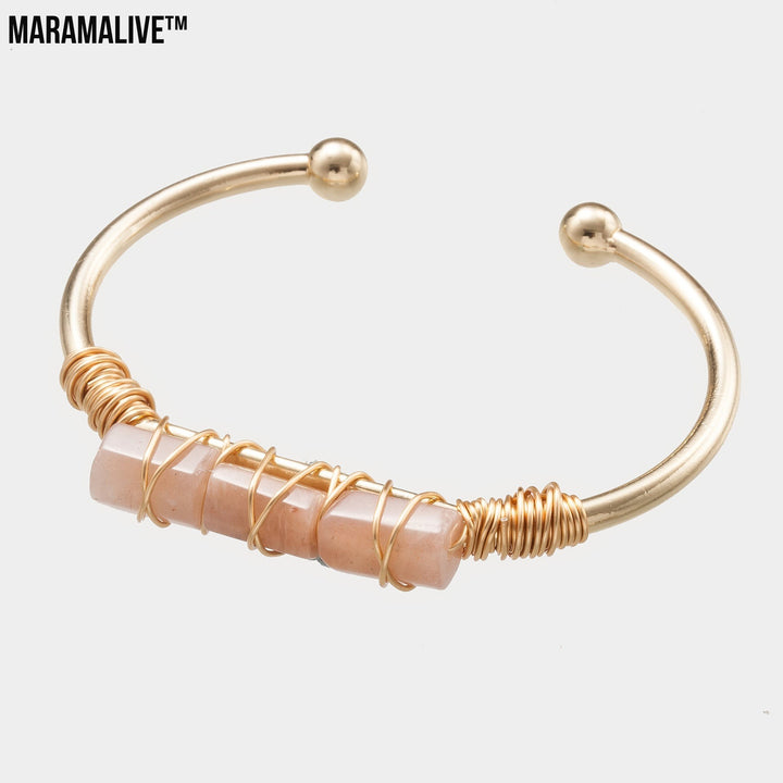 Winding Crystal Gold-plated Crystal Bracelet