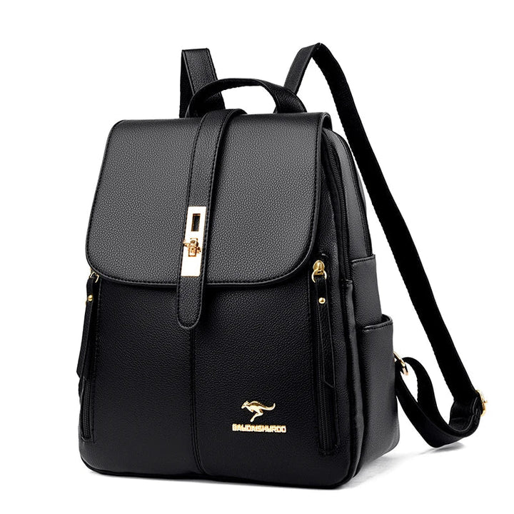 Winter 2024 New Women's Leather Backpack: Gothic Punk Fashion Shoulder Bag & Travel Companion