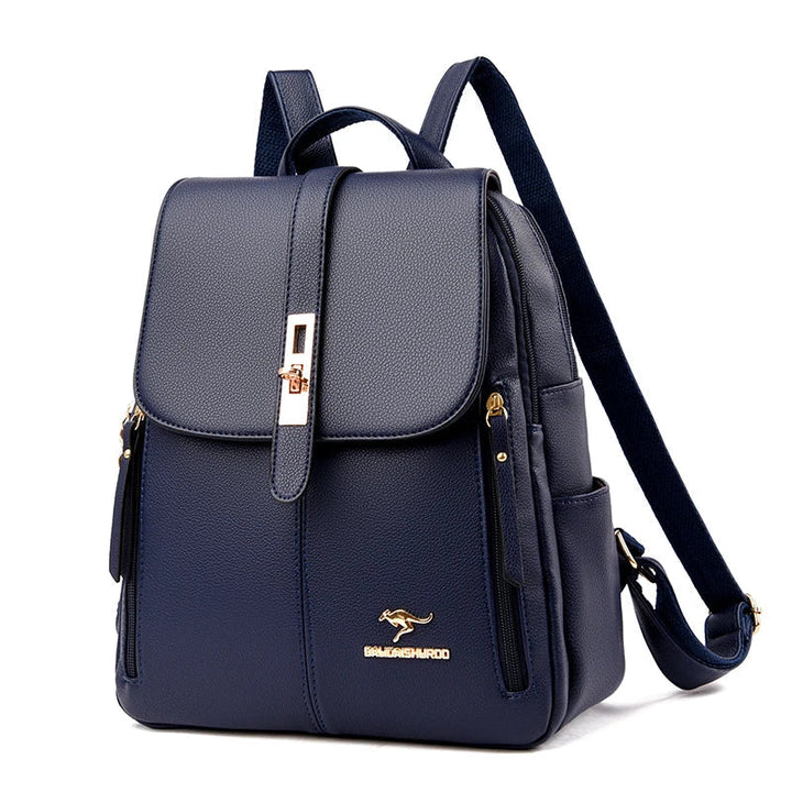 Winter 2024 New Women's Leather Backpack: Gothic Punk Fashion Shoulder Bag & Travel Companion