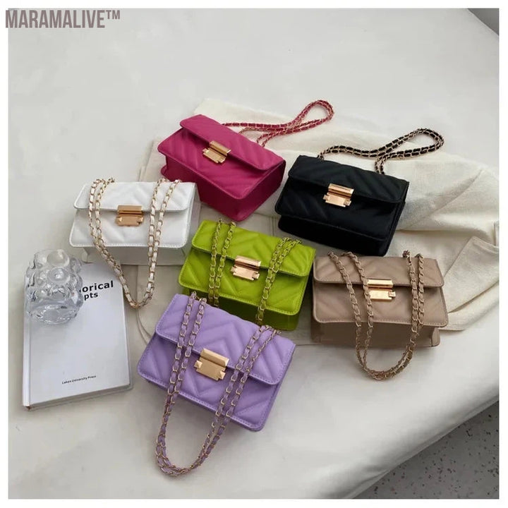 Women Bag Purple Trendy Shoulder Bag,Mini Chevron Quilted Flap Chain Square Bag Quality Crossbody Bag,Handbags For Women 2024