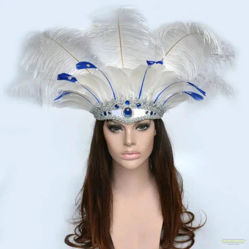 Women Brazil Carnival Party Feather Headdress Headpiece Crown Headdress Headband for Party Halloween