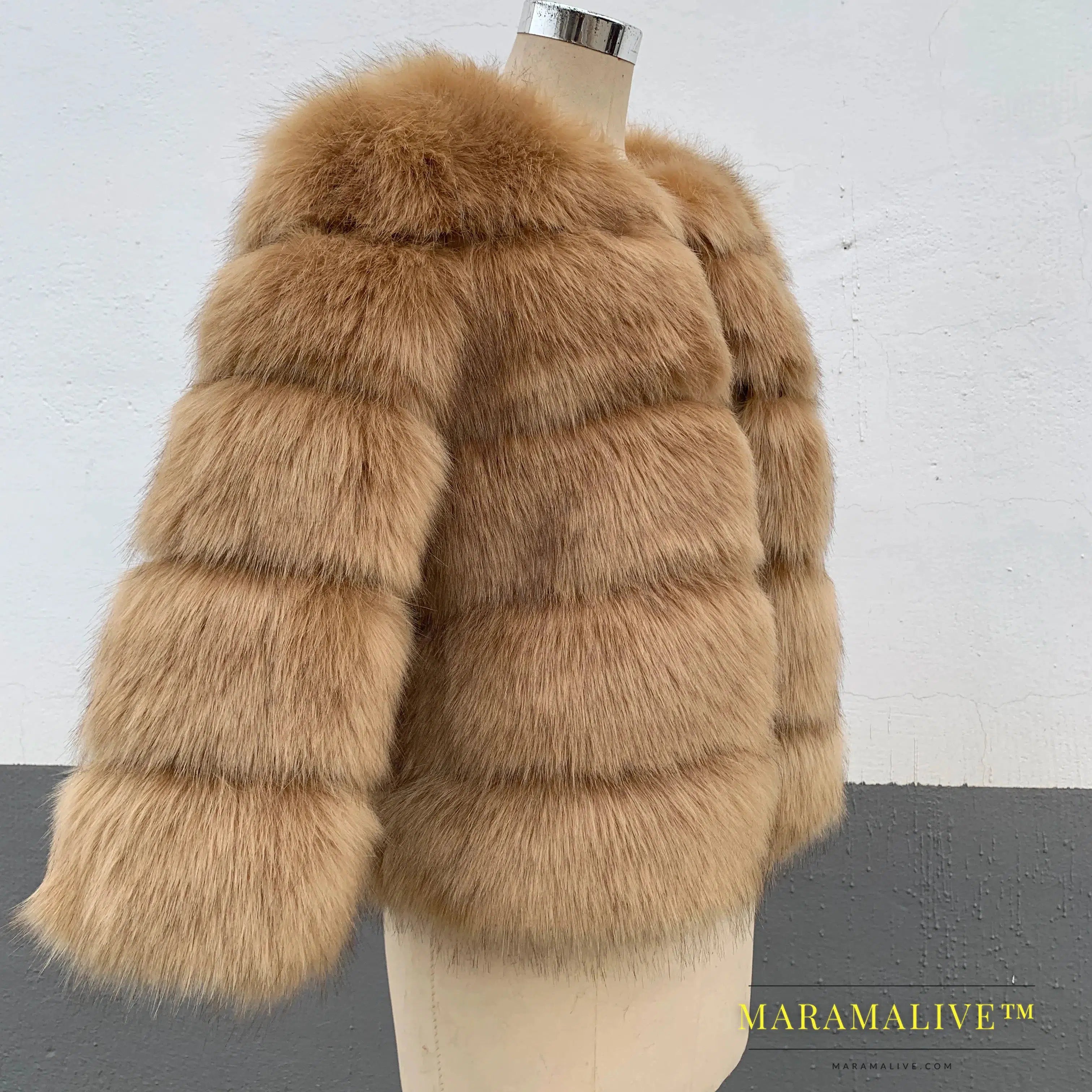 Women Coats Autumn Winter New Fashion Pink Faux Fur Coat Elegant Thick Warm Outerwear Fake Fur Woman Jackets