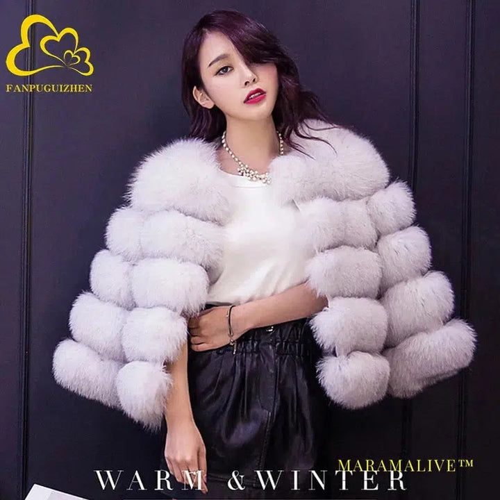 Women Coats Autumn Winter New Fashion Pink Faux Fur Coat Elegant Thick Warm Outerwear Fake Fur Woman Jackets