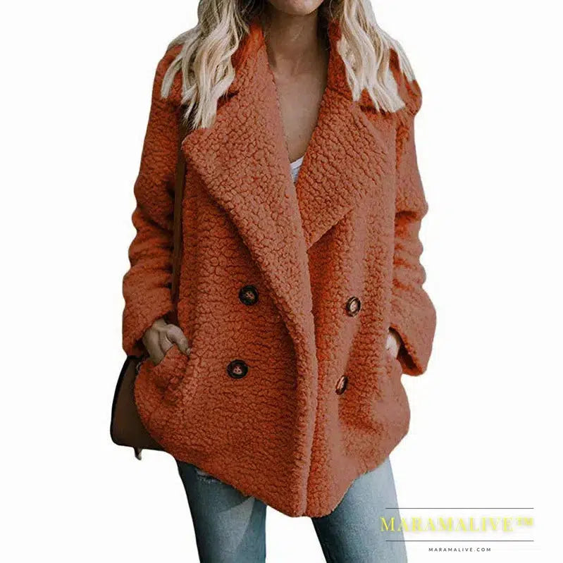 Women Faux Fur Coat Warm Autumn Winter Teddy Female Casual Coat Oversized Soft Fluffy Fleece Jackets Overcoat