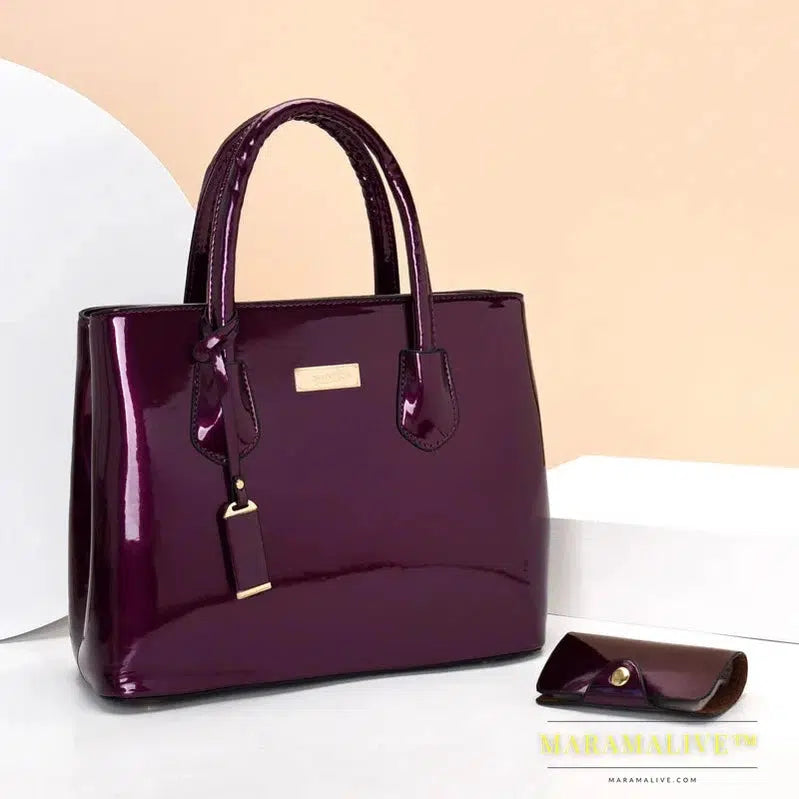 Women Handbags High Quality Patent Leather Women's Bag Fashion Shoulder bag Luxury Tote bag+card package Designer Messenger Bags