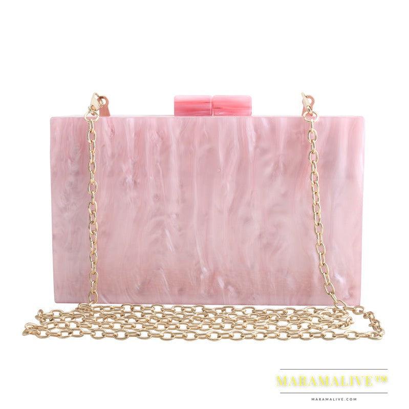 Women Handbags Marble Pattern Acrylic Bag Luxury Handbags Women Bags