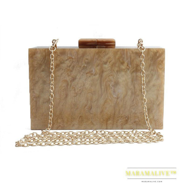 Women Handbags Marble Pattern Acrylic Bag Luxury Handbags Women Bags