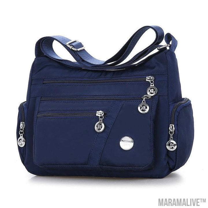 Women Shoulder Bag Multi-pocket Design Waterproof Casual High Capacity Crossbody Bag