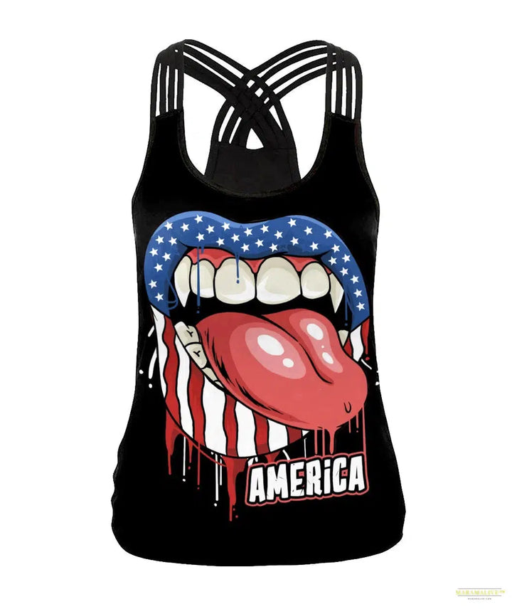 Women Slim Black Tee Gothic Style Skeleton Print Vest Tank Tops Sleeveless Women Halloween Sleeveless Tops Tee