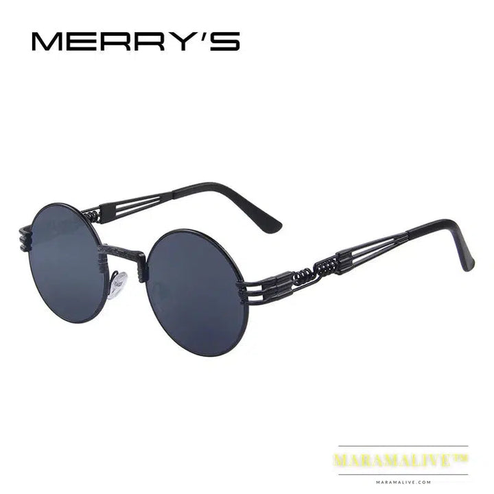 Women Steampunk Sunglasses Men Retro Round Sunglasses Metal Sun glasses Men Oculos De Sol UV400