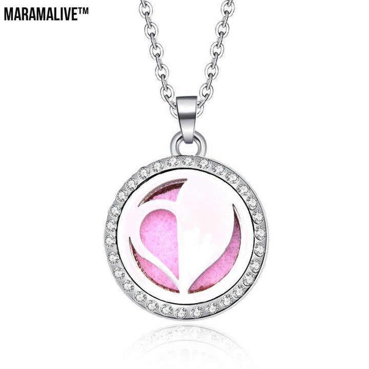 Women's Aromatherapy Oil Round Necklace