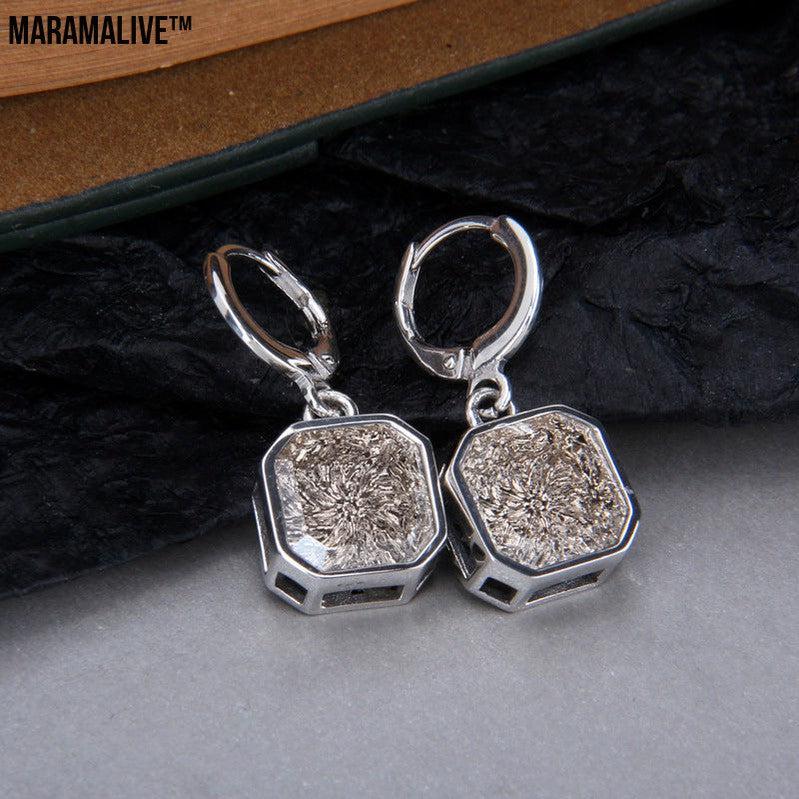 Women's Brown Sterling Silver Earrings