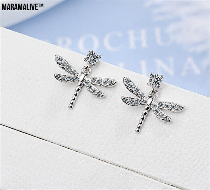 Women's Dragonfly Diamond Earrings