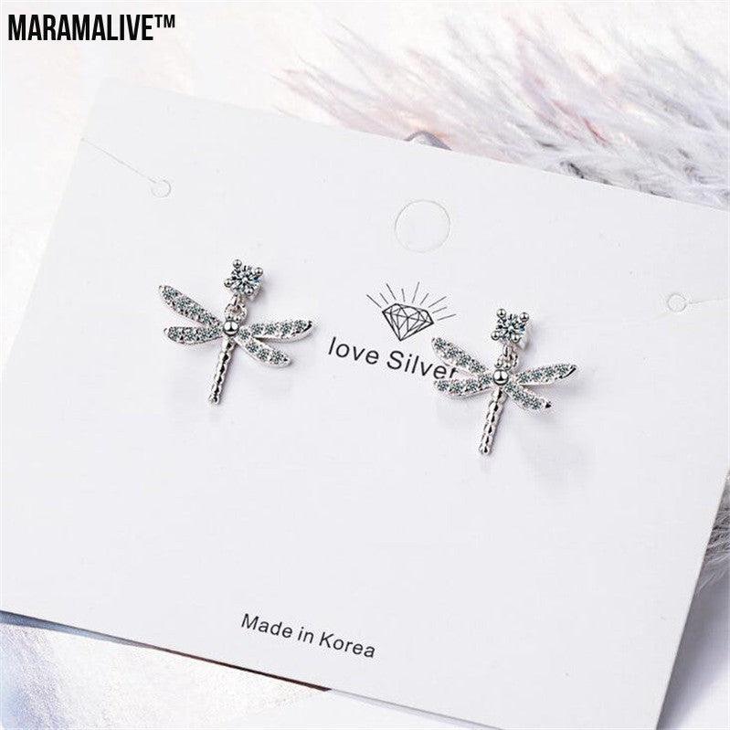 Women's Dragonfly Diamond Earrings