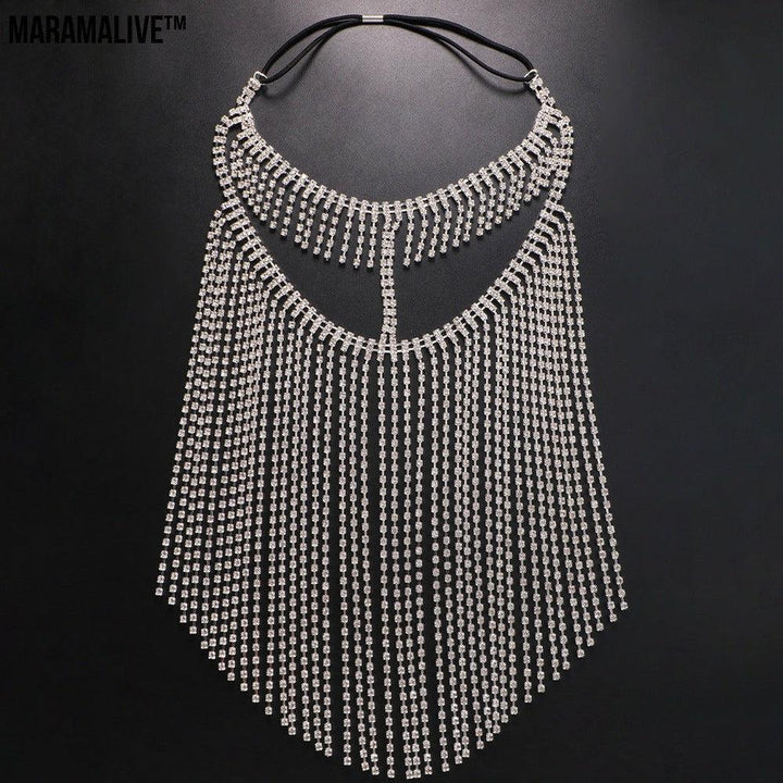 Women's Ethnic Style Diamonds Hair Chain Mask For Special Occasions