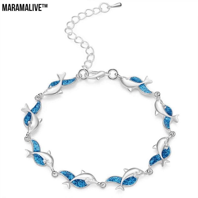 Women's Fashion Dolphin Epoxy Bracelet