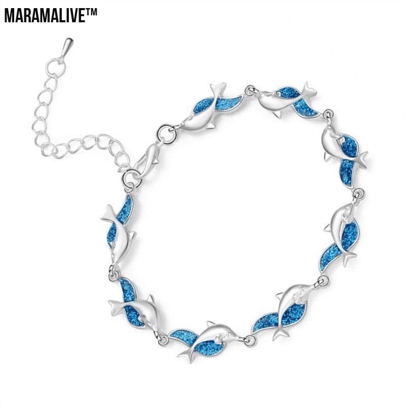 Women's Fashion Dolphin Epoxy Bracelet