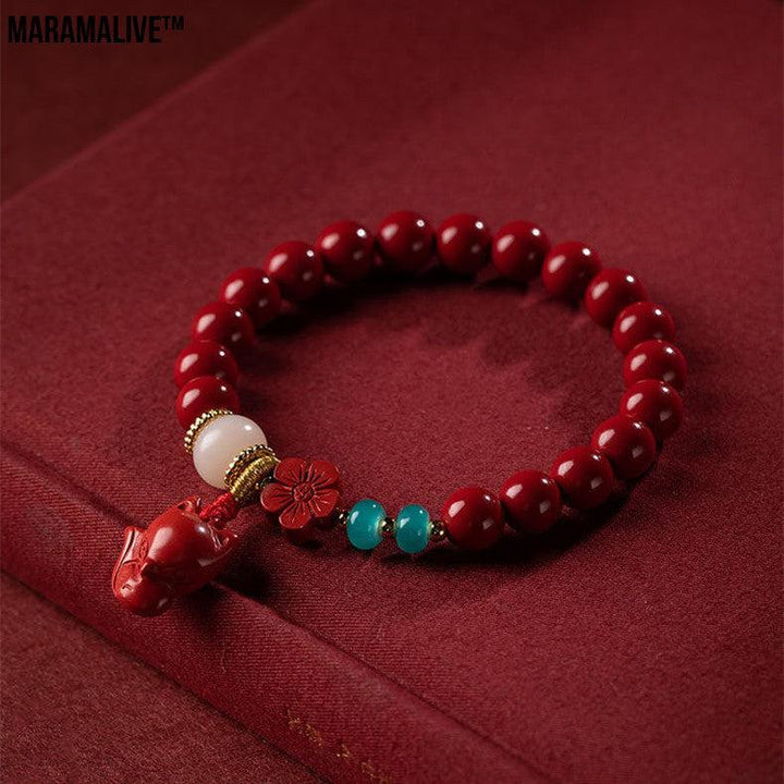 Women's Fashion Simple Red Flower Fox Bracelet