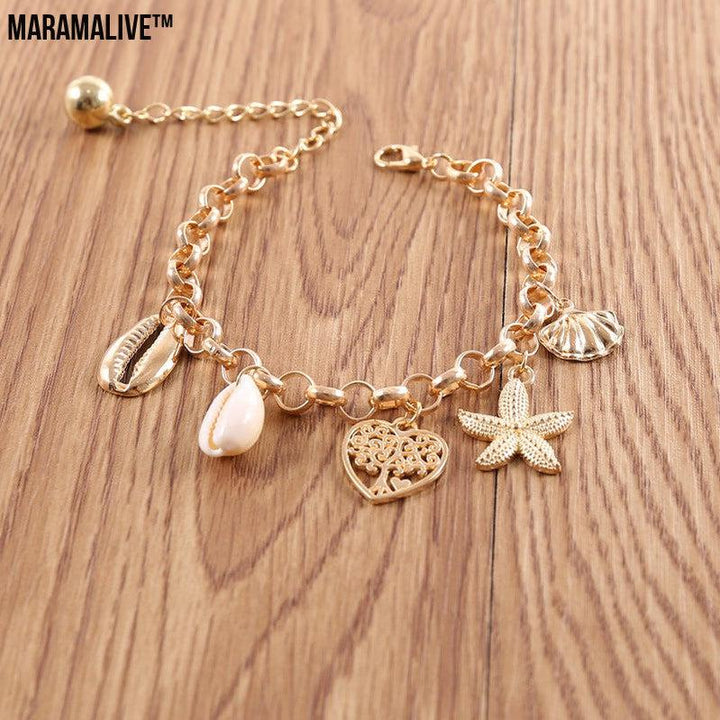 Women's Fashion Simple Shell Starfish Scallop Love Bracelet