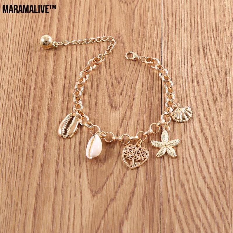 Women's Fashion Simple Shell Starfish Scallop Love Bracelet