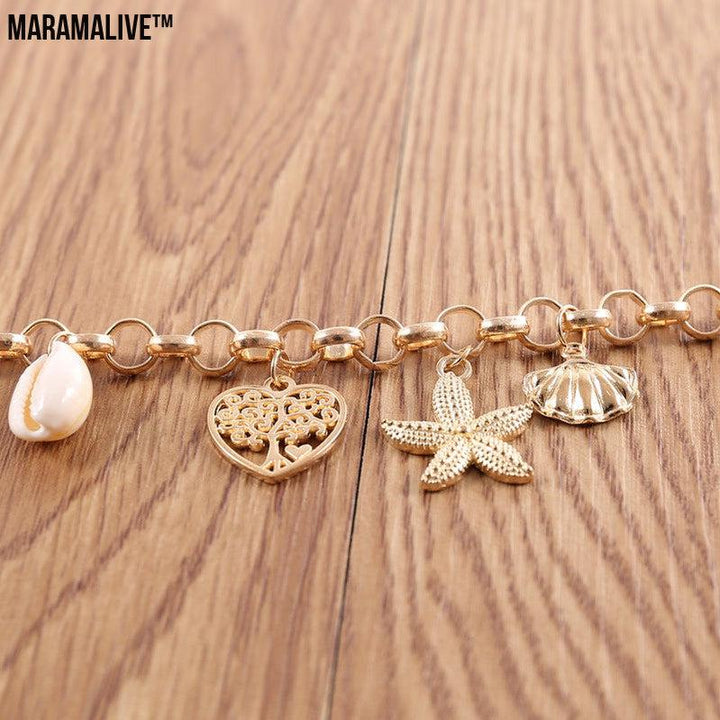 Women's Fashion Simple Shell Starfish Scallop Love Bracelet