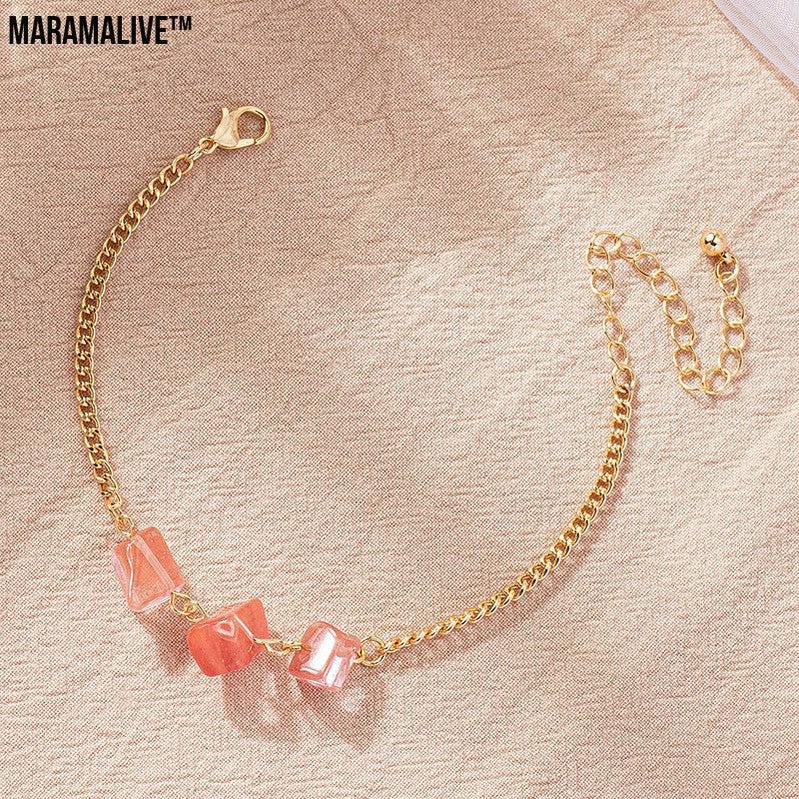 Women's Fashion Temperament Irregular Natural Crushed Stone Bracelet