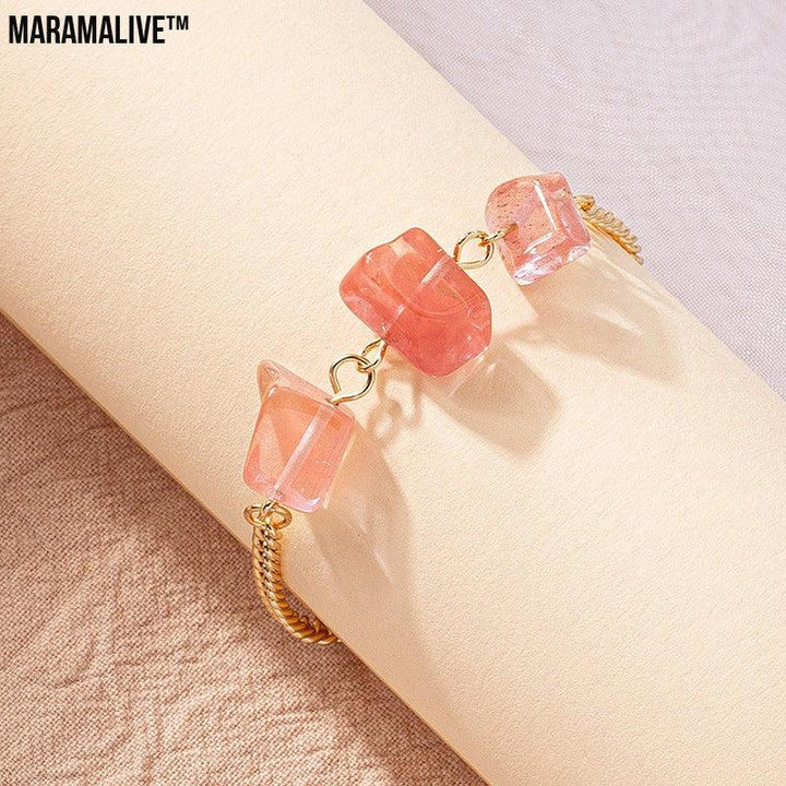 Women's Fashion Temperament Irregular Natural Crushed Stone Bracelet