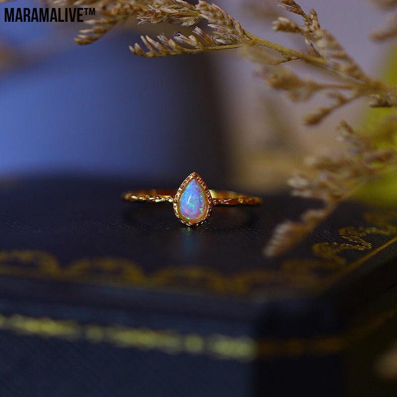 Women's Fashion Vintage Opal Ring