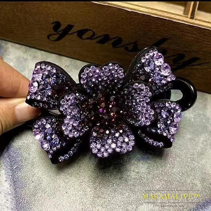 Women's Fashionable Temperamental All-match Simple Rhinestone Barrettes