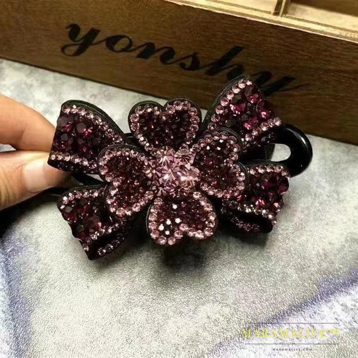 Women's Fashionable Temperamental All-match Simple Rhinestone Barrettes