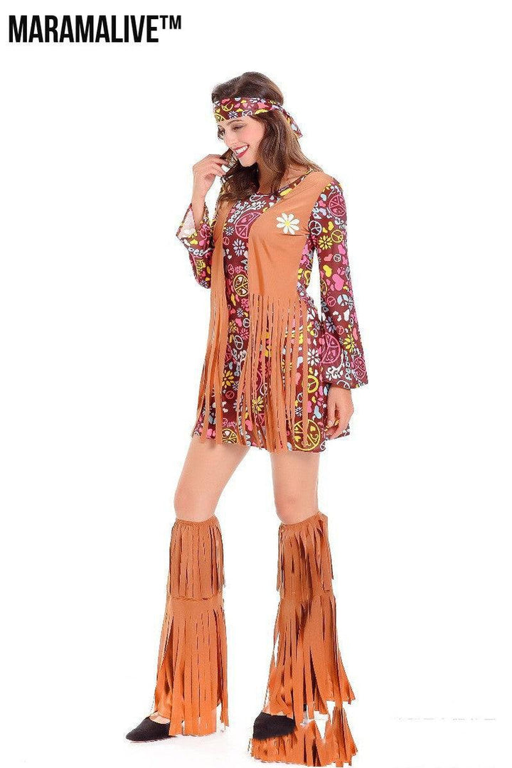 Women's Fringed Hippie Costume Retro