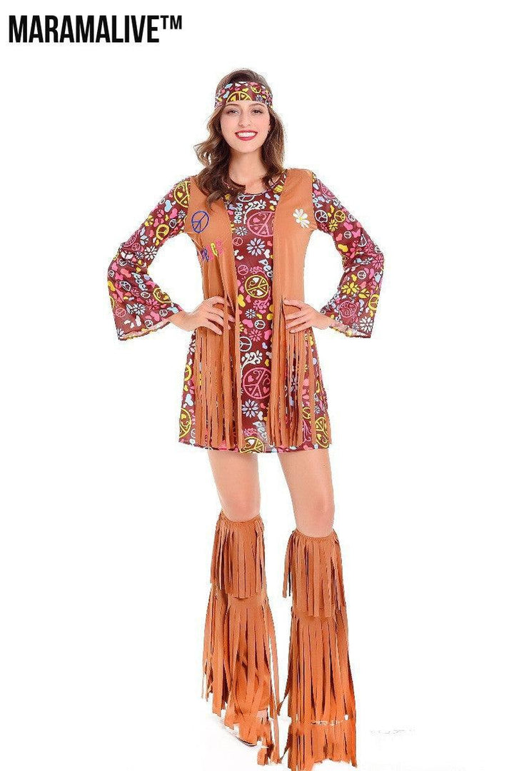 Women's Fringed Hippie Costume Retro