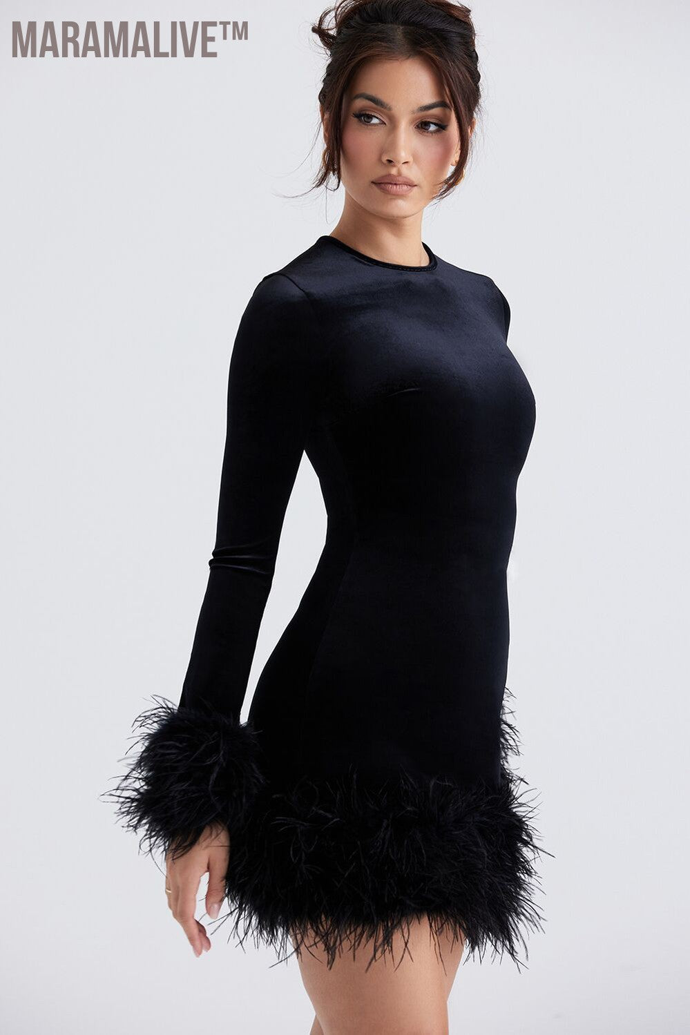 Women's Knitted Feather Dress