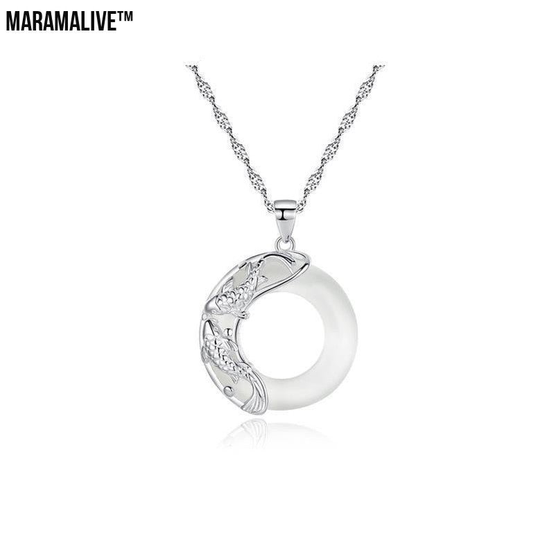 Women's Lucky Pendant Moonstone Necklace