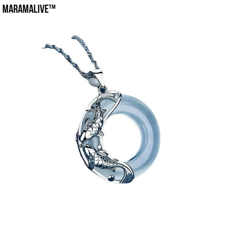 Women's Lucky Pendant Moonstone Necklace