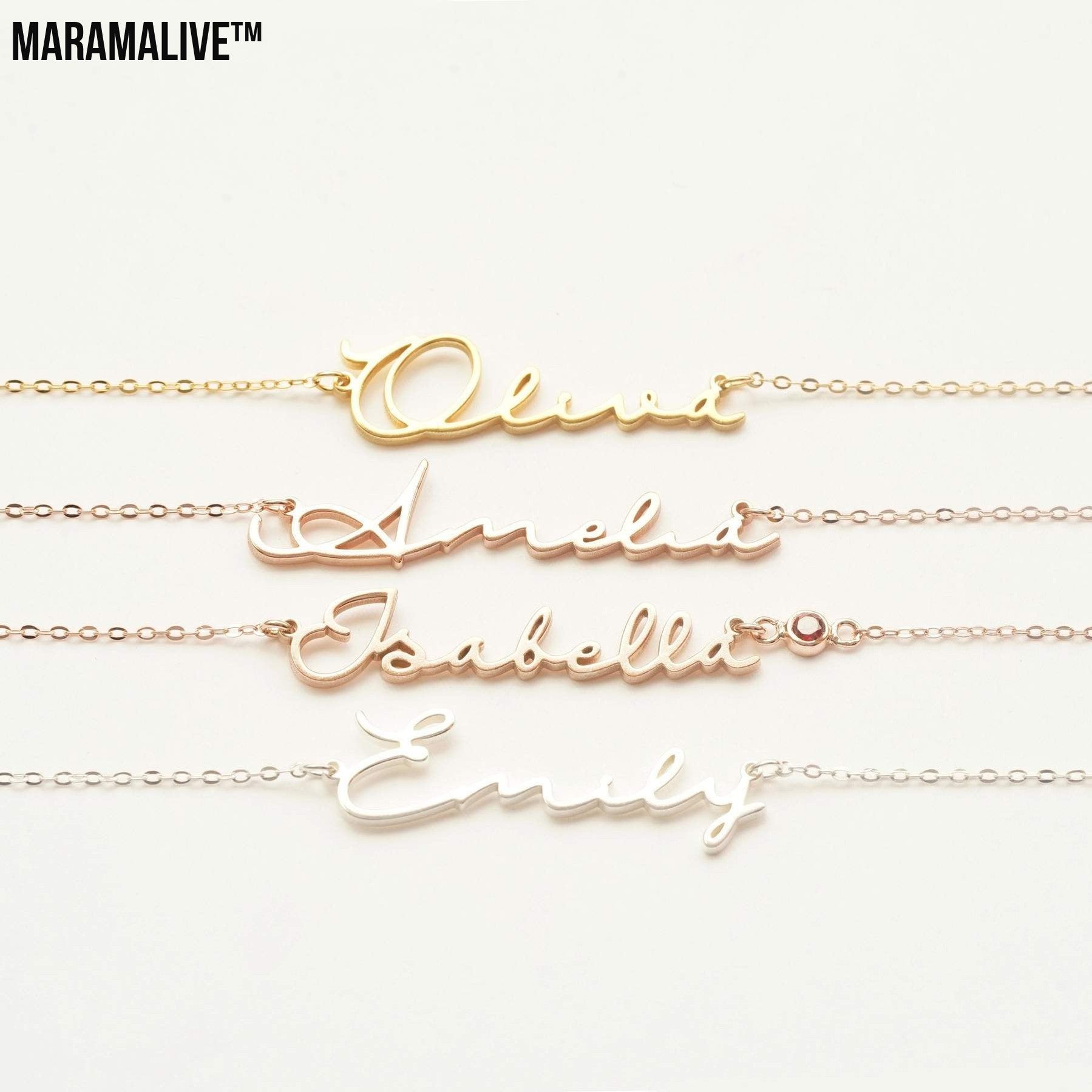 Women's Personalized Name 18k Gold Necklace