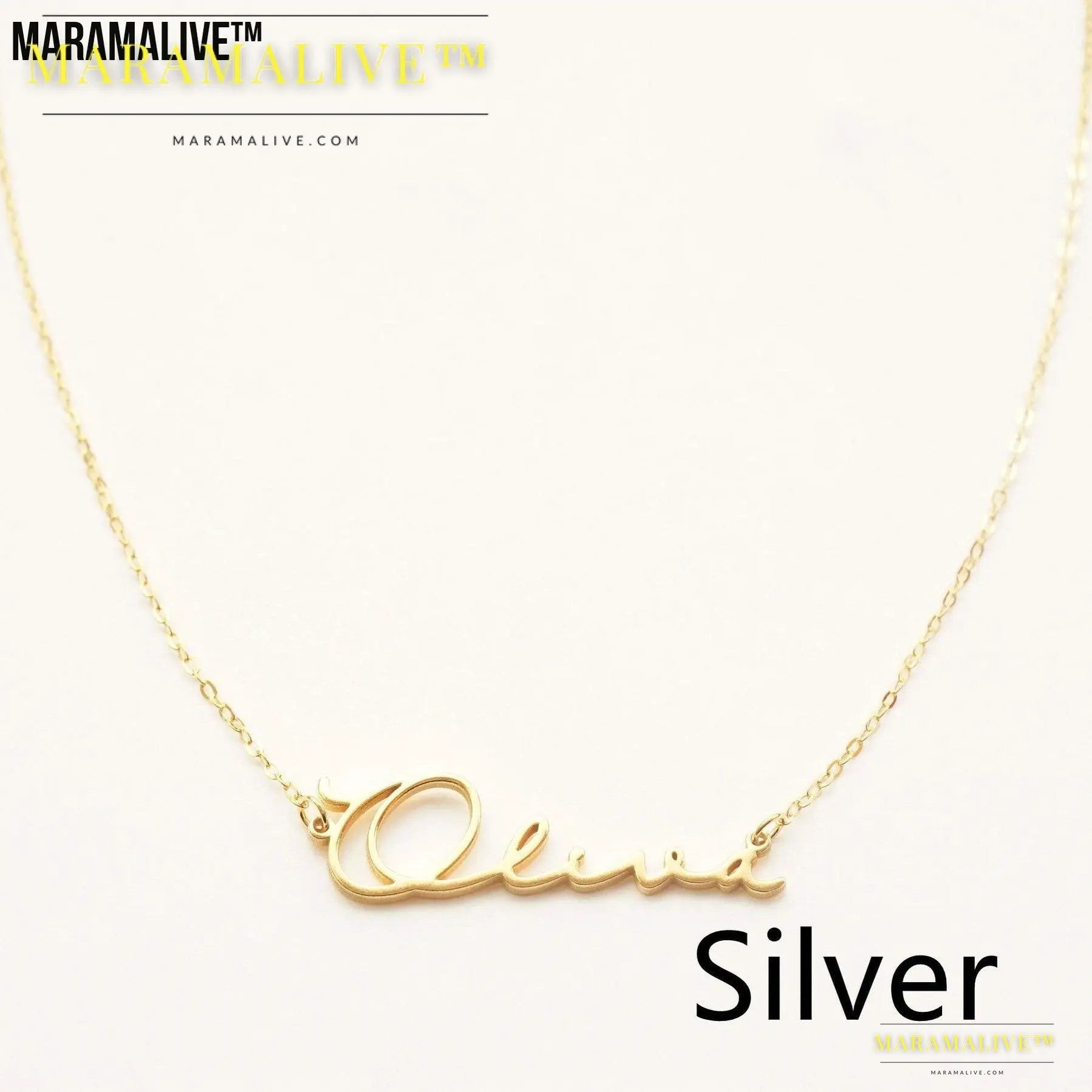 Women's Personalized Name 18k Gold Necklace