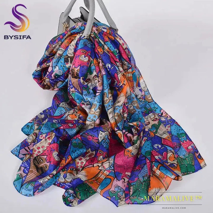 Women's Silk Shawl Scarves - Exquisite, Silky Elegance