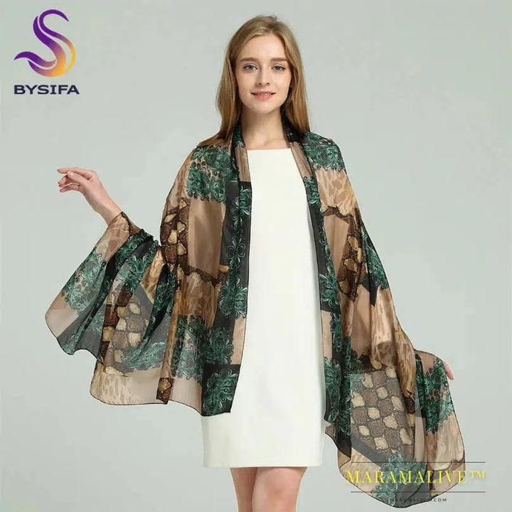 Women's Silk Shawl Scarves - Exquisite, Silky Elegance