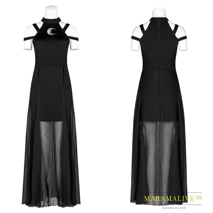 Women's Steam Punk Goth Simple Socialite Dress