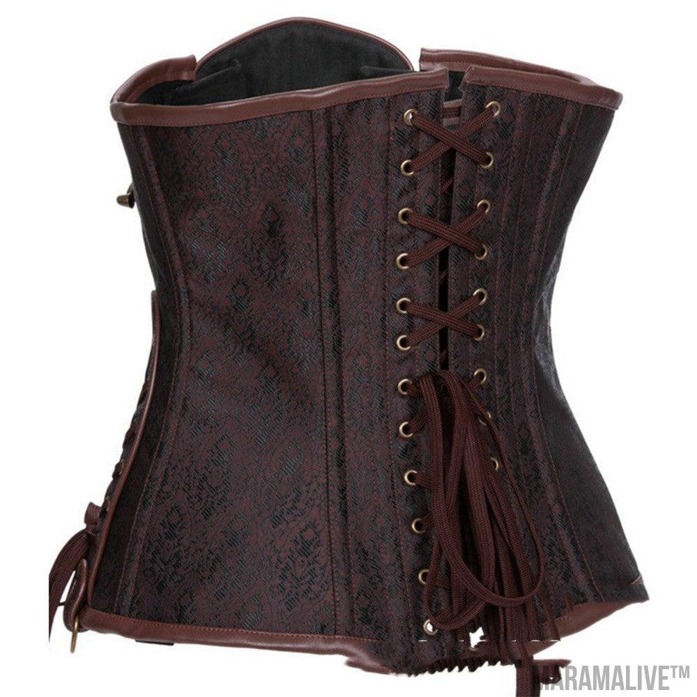 Women's Steampunk Metal Chain Punk Shapewear Corset