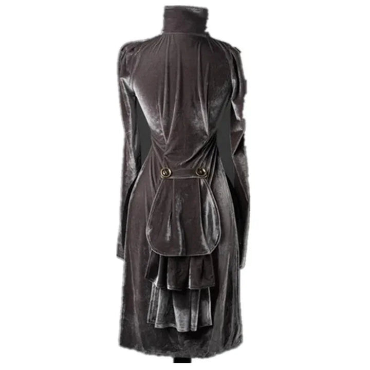 Womens Vintage Gothic Victorian Medieval Long Sleeves Tuxedo Coat Jacket Halloween Cosplay Costume Plus Size S -XXXL