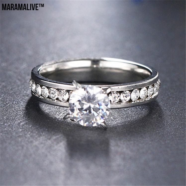 Women's fashion design full diamond ring