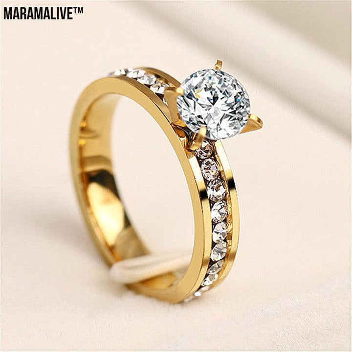 Women's fashion design full diamond ring