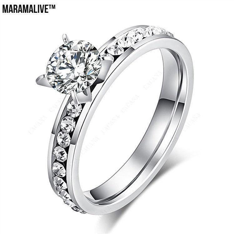 Women's fashion design full diamond ring