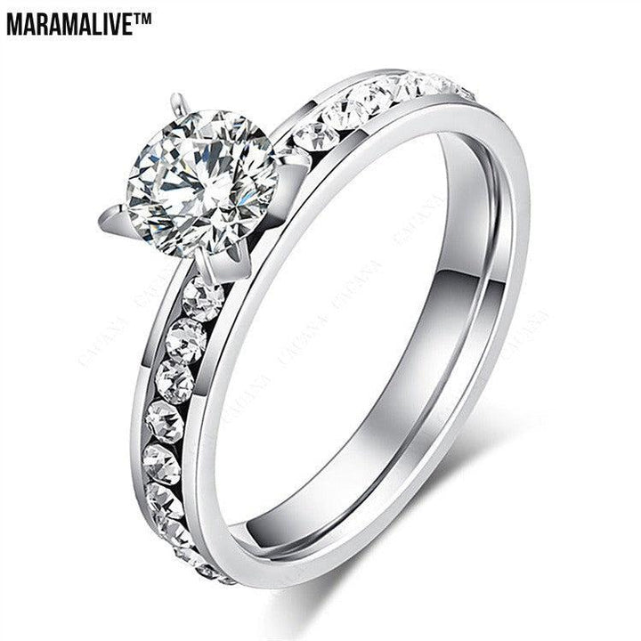 Women's fashion design full diamond ring