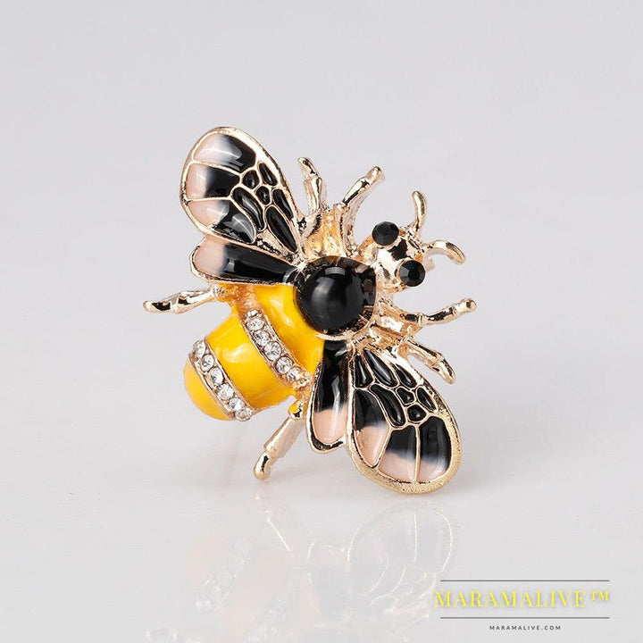 Wuli&baby Insect Bee Brooches Pines Metalicos Enamel Pins